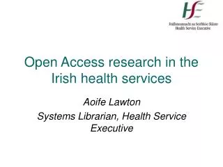 Open Access research in the Irish health services