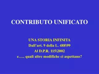 contributo unificato