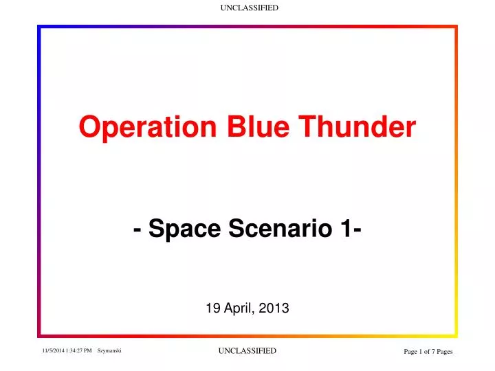 operation blue thunder