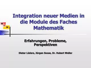 integration neuer medien in die module des faches mathematik