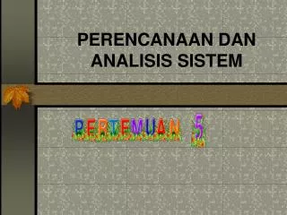 perencanaan dan analisis sistem