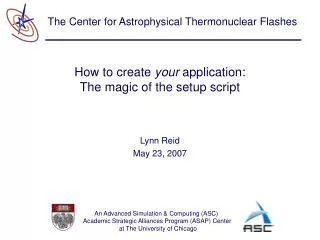 How to create your application: The magic of the setup script