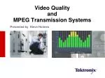 Video Quality and MPEG Transmission Systems