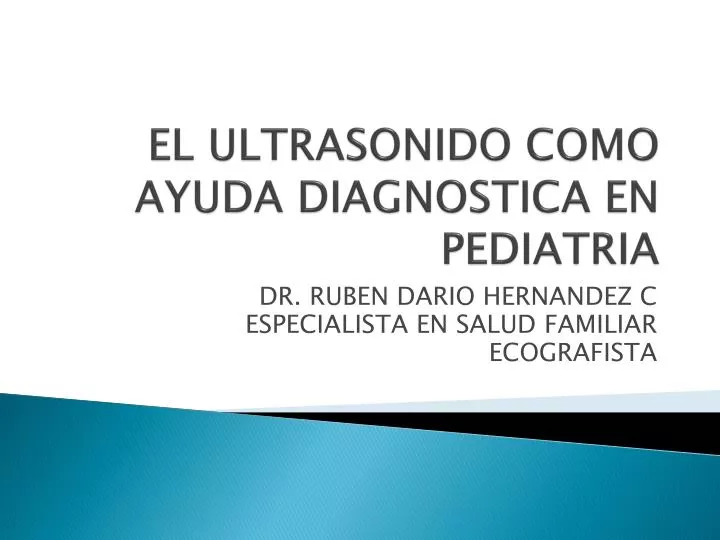 el ultrasonido como ayuda diagnostica en pediatria