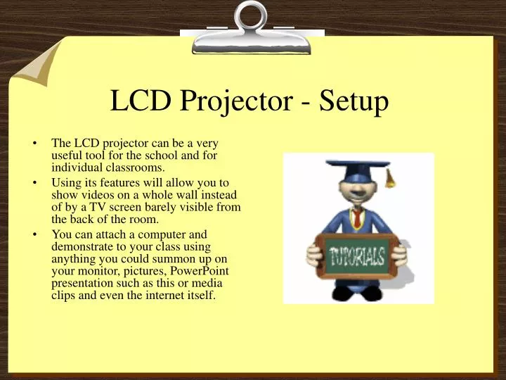 lcd projector setup