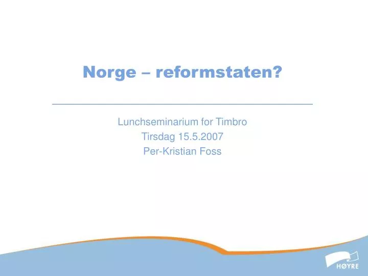 norge reformstaten