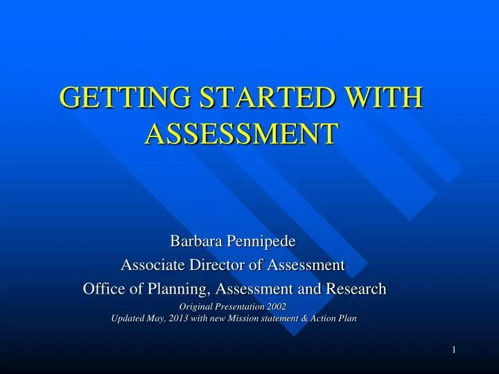 getting started with assessment
