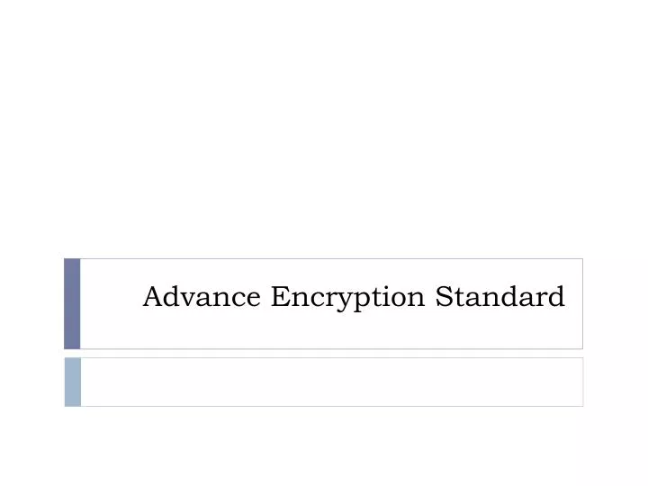 advance encryption standard