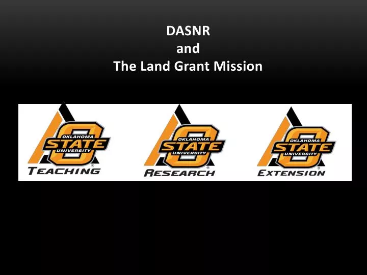 dasnr and the land grant mission