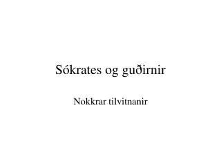 s krates og gu irnir