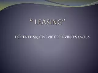leasing