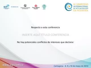 respecto a esta conferencia
