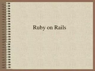 ruby on rails