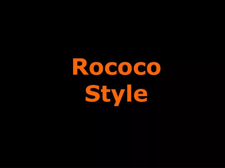 rococo style
