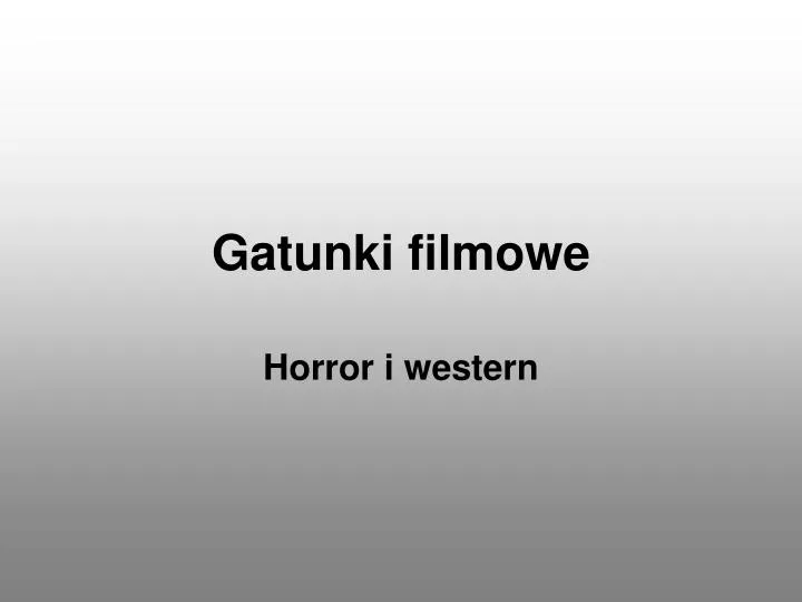 gatunki filmowe