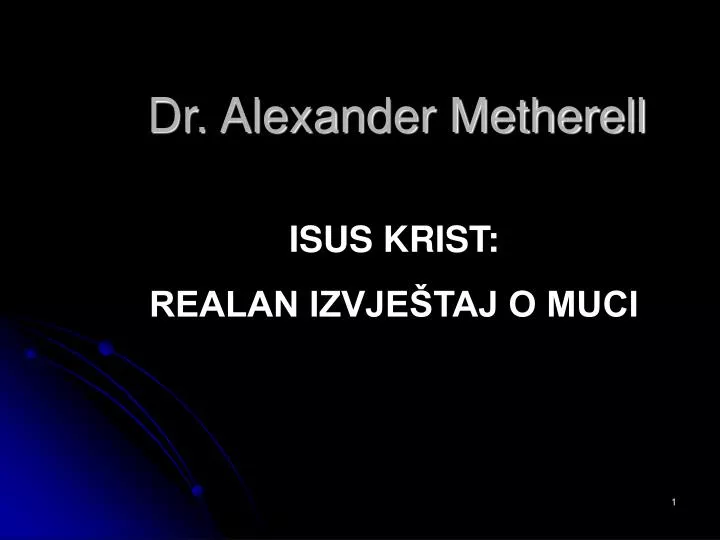 dr alexander metherell