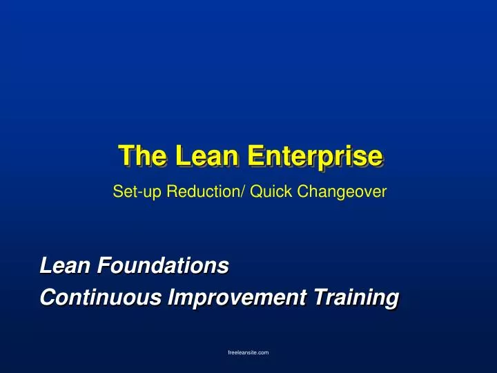 the lean enterprise