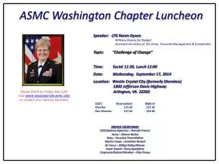 ASMC Washington Chapter Luncheon
