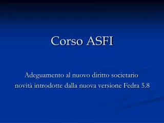 corso asfi