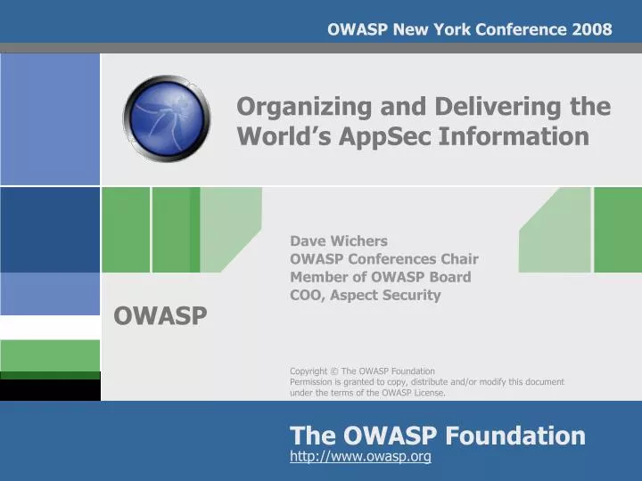 organizing and delivering the world s appsec information