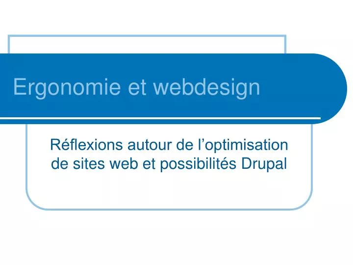 ergonomie et webdesign
