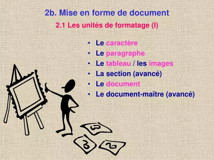 2b mise en forme de document