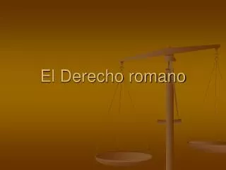 el derecho romano