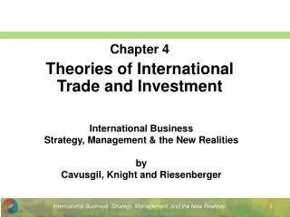 Chapter 4 Theories of International Trade and Investment