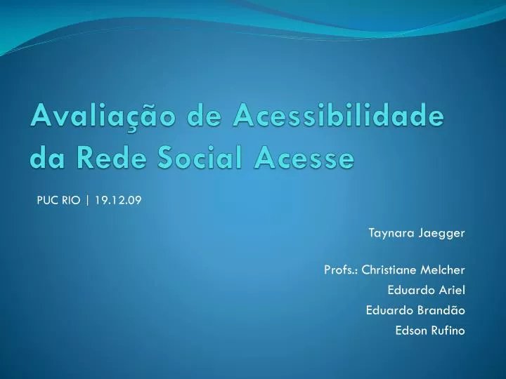 avalia o de acessibilidade da rede social acesse