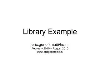 Library Example