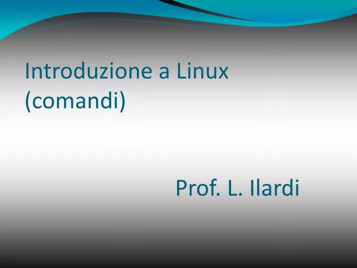 introduzione a linux comandi