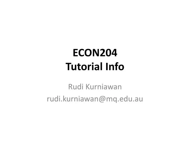 econ204 tutorial info