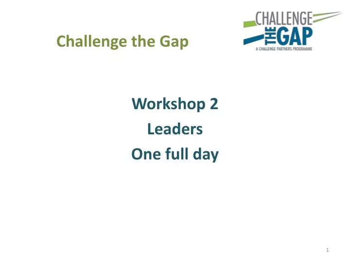 challenge the gap