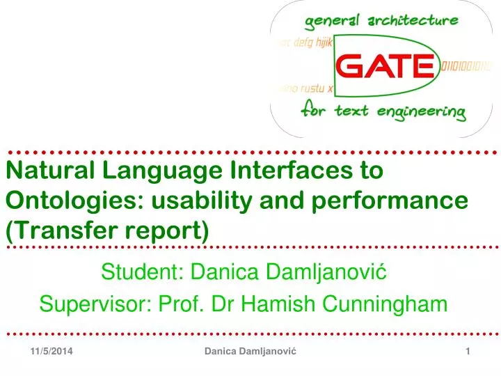natural language interfaces to ontologies usability and performance transfer report