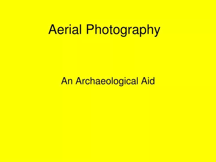 aerial photography