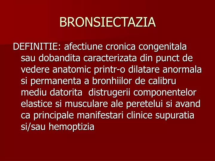 bronsiectazia