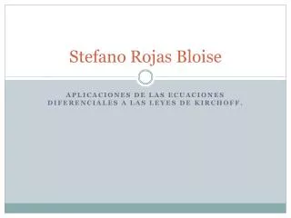 stefano rojas bloise