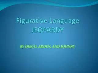 Figurative Language JEOPARDY