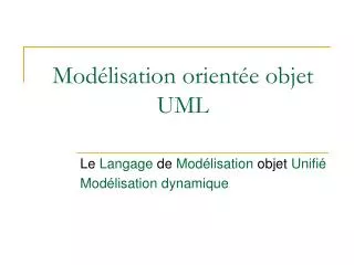 mod lisation orient e objet uml