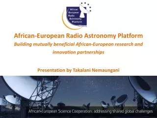 African-European Radio Astronomy Platform