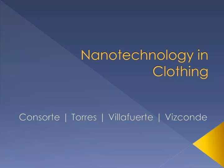 nanotechnology in clothing