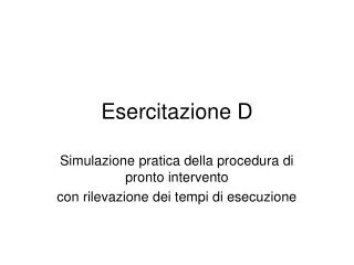 esercitazione d