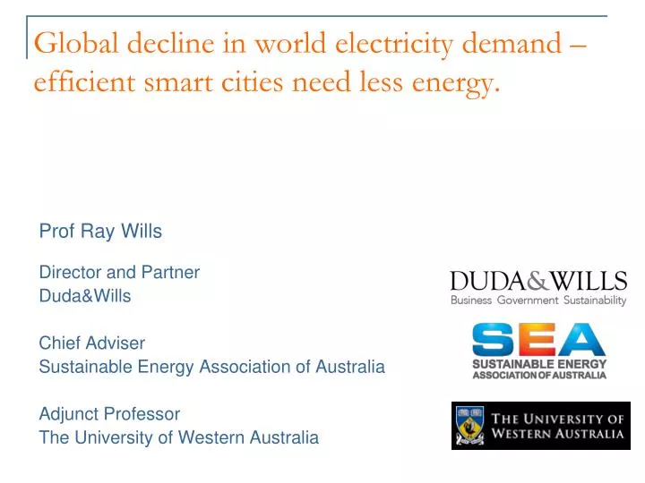 global decline in world electricity demand efficient smart cities need less energy