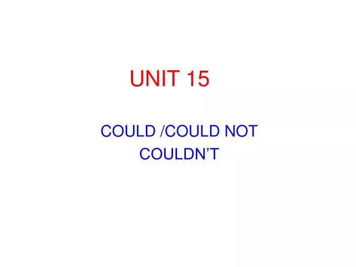 unit 15