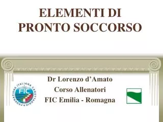 elementi di pronto soccorso