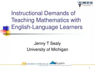 Instructional Demands of Teaching Mathematics with English-Language Learners