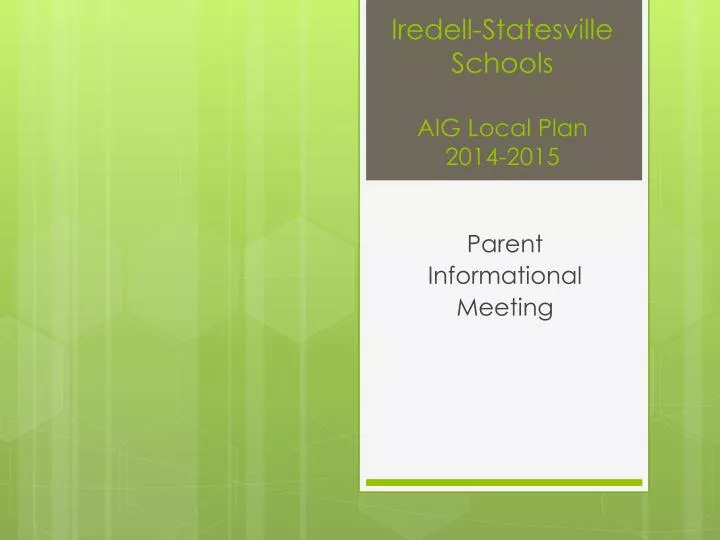 iredell statesville schools aig local plan 2014 2015