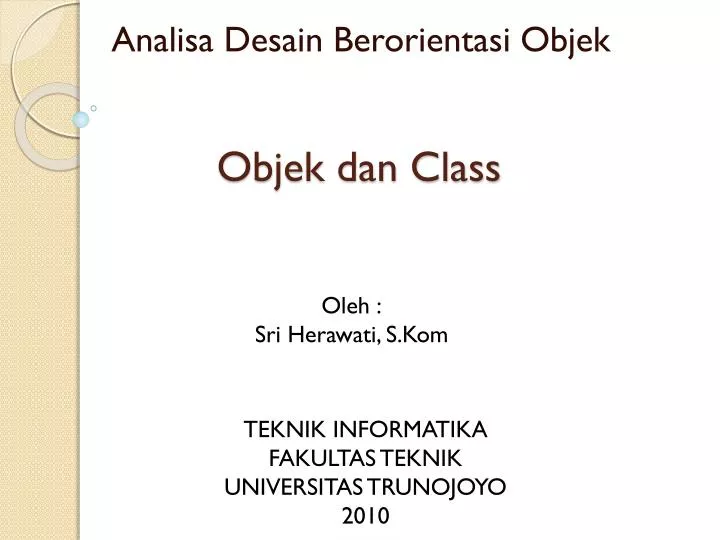 objek dan class