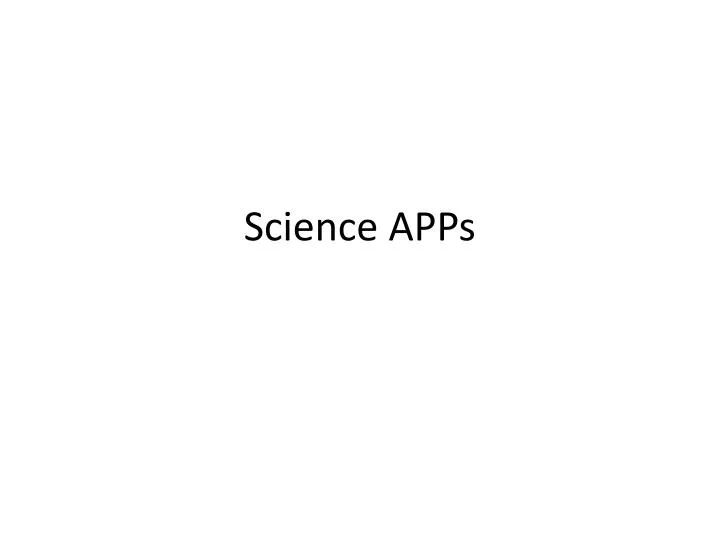 science apps