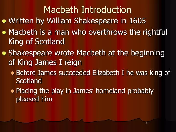 macbeth introduction